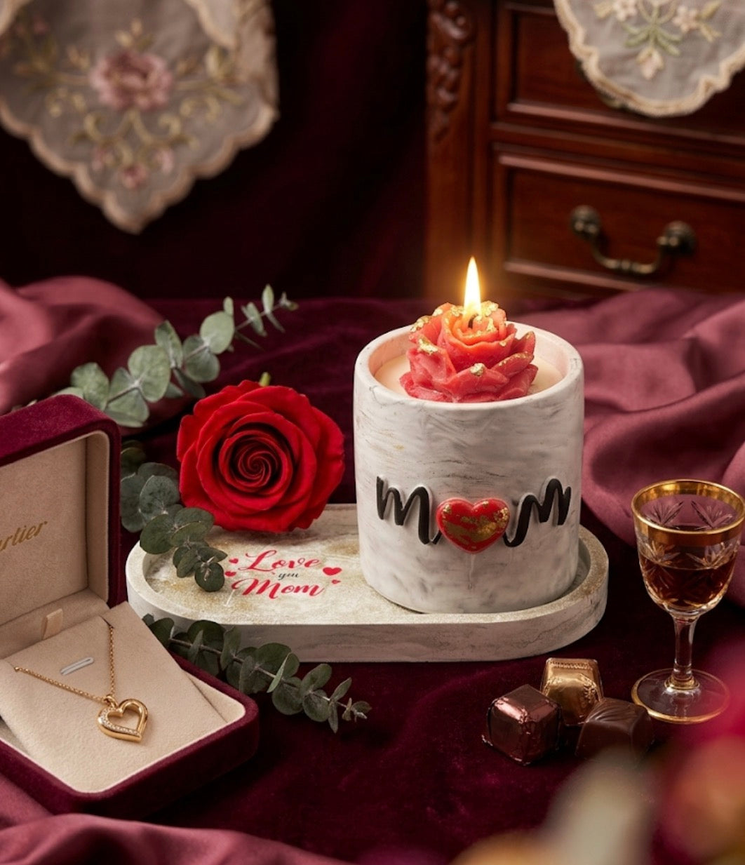 Bougies artisanales luxe fête des mamans 2026